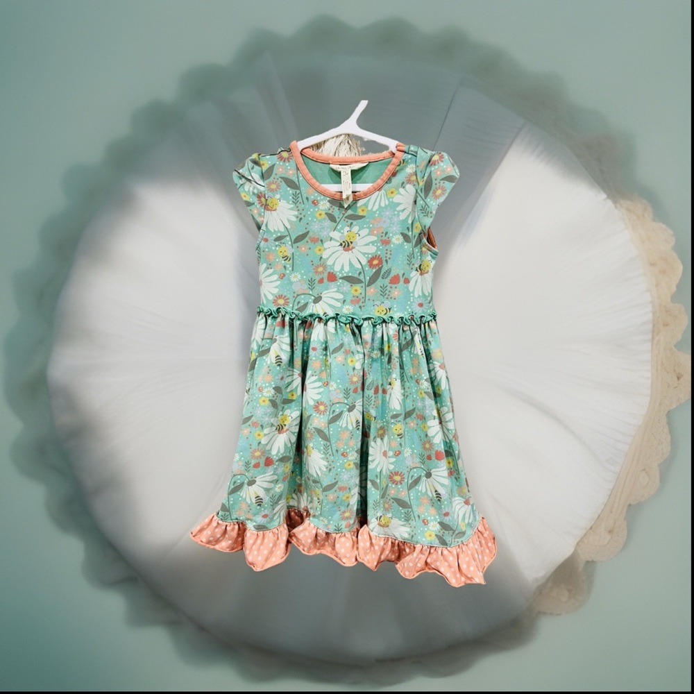 Matilda Jane Green and Peach Floral Dress